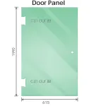 100cm Frameless Diamond Shower Screen with Channels and Brass Hinges – Chrome