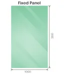 100x100cm Corner Frameless Shower Screen Wall Channel with SS Hinges for Modern Bathroom Style – Gunmetal