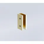 110cm Frameless Wall-to-Wall Shower Screen with Brackets & Brass Hinges – U-Brackets – Gold