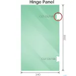 100x100cm Corner Frameless Shower Screen with Brackets and Brass Hinges – F-Brackets – Gunmetal