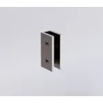 110x80cm Corner Frameless Shower Screen with Brackets and Brass Hinges – U-Brackets – Gunmetal