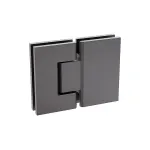 110x110cm Double Door Corner Shower U-Brackets with SS Hinges for Contemporary Bathrooms – Gunmetal