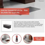 Underfloor Concealed Safe with Key – Heavy Duty Hidden Floor Security Box
