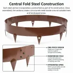 60cm Steel Garden Tree Ring with Spikes – Heavy-Duty Root Barrier & Edging