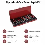 131pc Helicoil-Type Thread Repair Kit – Metric Insert Tool Set for Damaged Threads