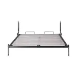 Queen Wall Bed– Space Saving Murphy Bed Kit with Silver Door Handle – White Gloss