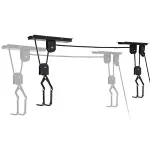 Heavy Duty Bike Hoist Pulley Lift – Garage Ceiling Bicycle Storage Rack w/ Lock