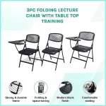 3pc Folding Lecture Chair with Table Top Training