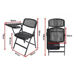 3pc Folding Lecture Chair with Table Top Training