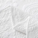 100% Cotton Embossed White Opal Coverlet Bedspread Set