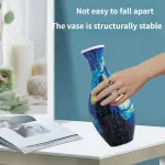 3D Puzzle Vase 160 Piece DIY Flower Vase Kit – Starry Sky Art, Reusable Inner Water Cup, Stable Decorative Display for Home, Office and Gift Giving