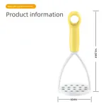 3-Pack Pink,yellow and purple Manual Potato Masher – Baby Food Maker & Vegetable Ricer with Reinforced Arch Design, Durable PP Kitchen Tool for Mashing Potatoes, Sweet Potatoes, and Fruits