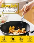 4-Piece Silicone Spatula Set Slotted Turner Solid Turner Stainless Steel Handle Heat Resistant Non-Stick Cookware Kitchen Utensils – Grey