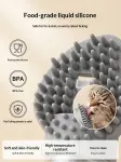 Pet Shampoo Brush Silicone Foaming Massage Comb Dog Cat Bathing Grooming Tool – Yellow