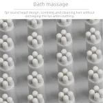 Pet Bath Massage Brush Soft TPR Grooming Brush for Dogs and Cats Adjustable Hand Strap Deshedding Scrubber – Blue