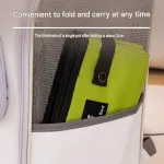 Travel Friendly Pet Toilet Kit – Green Portable Cat Litter Box and Yellow Scoop Set – Foldable Oxford Fabric Tray with Waterproof Liner, PP Fine Mesh Scoop for Tofu and Clumping Litter,Suitable for travel and outdoor use