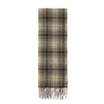 Striped Wool-Blend Beanie & Plaid Fringed Scarf Set — Soft Knit Hat (36 x 26 cm) and Oversized Shawl (200 x 65 cm); A Must-Have for Christmas and Cold Weather