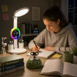 Study Smarter Bundle LED Reading Lamp with Smart Display Pen Holders & Magnetic Countdown Timer – Green