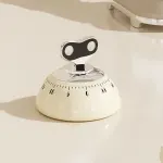 60-Minute Magnetic Mechanical Kitchen Timer Countdown Clock for Cooking, Study, Productivity and Time Management – White