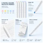 Macaron Pastel Dual-Tip Highlighter & Magnetic Mechanical Timer Set – Visual Time Management for Study, Cooking & Productivity – Blue