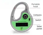 Solar Powered Eco-Friendly Ultrasonic Mosquito Repeller – Portable Pest Deterrent with Compass and Carabiner Clip