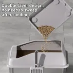 Light Grey Cat Litter Trapper Step Pedal Mat – DetachableDual Layer Litter Catcher Ramp, Style 1 – light grey style01