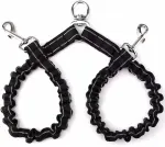 2 Packs No-Tangle Dual Dog Leash Splitter (2.5 x 80 CM) - Heavy Duty Reflective Nylon Bungee Double Dog Coupler