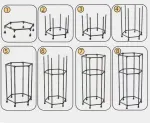 360° Rotating Hexagonal Clothes Drying Rack with Wheels & Drying Net – Foldable Carbon Steel Indoor Airer for Balcony Laundry, Movable Rolling Garment Hanger Stand, Single Tier 123 x 80CM – White
