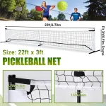 22 x 3ft Pickleball Replacement Net – Durable Polyester Training Net with Adjustable Straps, Portable Replacement Netting for Outdoor and Backyard Pickleball Courts Use