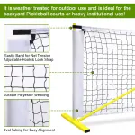 22 x 3ft Pickleball Replacement Net – Durable Polyester Training Net with Adjustable Straps, Portable Replacement Netting for Outdoor and Backyard Pickleball Courts Use