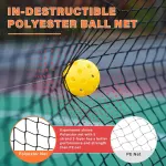 22 x 3ft Pickleball Replacement Net – Durable Polyester Training Net with Adjustable Straps, Portable Replacement Netting for Outdoor and Backyard Pickleball Courts Use