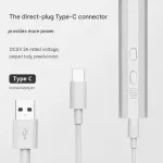 6-in-1 Electric Nail Drill Set | Plug-in Gel Nail Remover Set with 6 Interchangeable Drill Bits, USB Type-C Powered – White