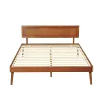 Artiss Bed Frame Queen Size Wooden Bed Base Walnut SPLAY