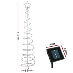 2.4M Christmas Tree LED Solar Motif Lights Jingle Jollys