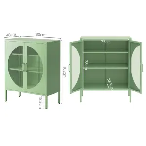 Artiss Buffet Sideboard Metal Cabinet – ELSA Green