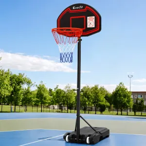 Everfit 2.1M Basketball Hoop Stand System Adjustable Portable Pro Kids – Black