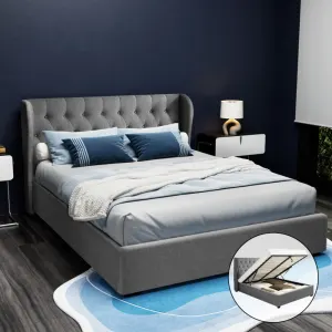 Artiss Bed Frame Queen Size Gas Lift ISSA