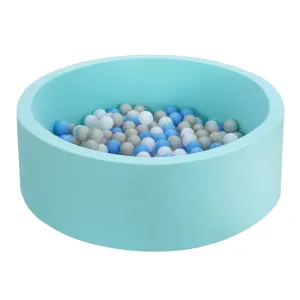 Keezi Kids Ball Pit 90x30cm Ocean Foam Play Pool Barrier Toys Children – Blue