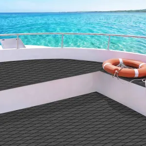 Seamanship EVA Foam Boat Flooring Deck Mat 240x90cm 6mm Diamond – Dark Grey