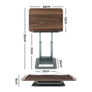 Artiss Book Stand Telescopic Book Holder with Page Clip Ergonomic Desktop Stands OAK