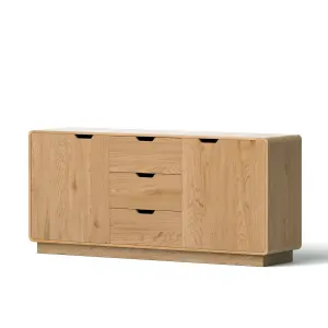 Artiss Buffet Sideboard Cabinet Storage Kitchen Cupboard Drawers Round Edge Oak
