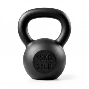 Everfit 16kg Cast Iron Kettlebell Powder Coating Flat Bottom Home Gym