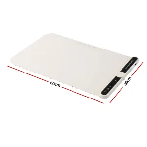 Devanti Food Warming Mat 60 x 38cm Electric Food Warmer With Timer White
