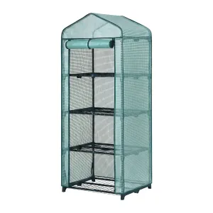 Green Fingers Greenhouse 4 Tiers Mini Green House Garden Bed 1.6×0.7×0.5M