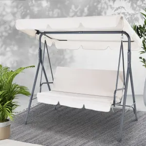 Gardeon Outdoor Swing Chair Garden Chair Bench Furniture Canopy 3 Seater