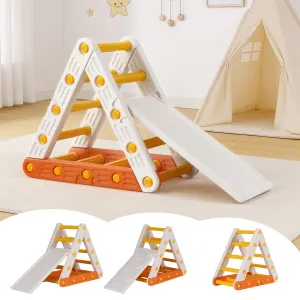 Keezi Kids Climbing Frame Set With Slide Indoor Outdoor Toddler Toys Pikler Triangle Climber