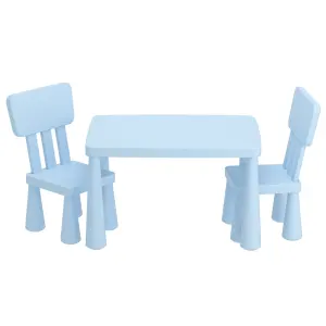 1 Keezi Kids Table and 2 Chairs Set – Blue