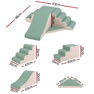 Keezi Kids Climbing Blocks 4-Piece Foam Toddler Playset Soft Indoor Climbing Toy Rocker