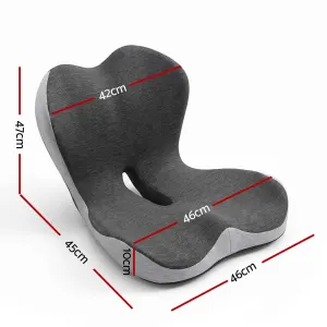 Artiss Ergonomic Seat Cushion with Lumbar Support for Office Chair, Memory Foam Coccyx and Lumbar Support Pad for Car Office Wheelchair Home