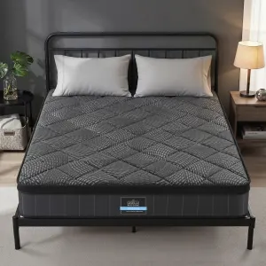 Giselle Bedding Double Mattress 25cm Pocket Spring Latex Euro Top Medium Firm Bed